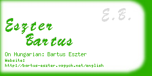 eszter bartus business card